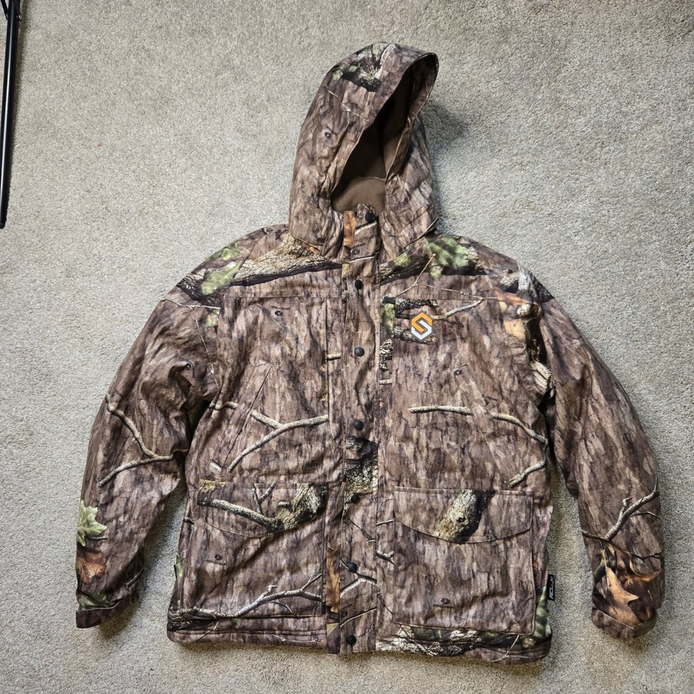 NWOT ScentLok Alpha Elite Mossy Oak Camo Hunting Jacket Lg Carbon Alloy Fleece